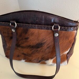 Patricia Nash cowhide Cavo Brown Leather and Fur Women's Bag
